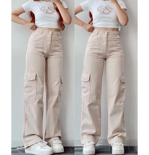 Wholesale cargo pants ladies casual trouser woman clothes pants women high waisted trousers with pocket Wholesale cargo pants ladies casual trouser woman clothes pants women high waisted trousers with pocket