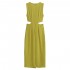 New European and American style women's clothing French opening design buckle decoration sleeveless dress